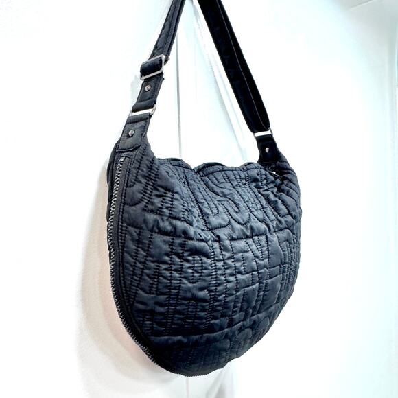 Harley-Davidson Quilted Shoulder Bag Black Nylon Hobo – Genuine MotorClothes - Picture 15 of 16